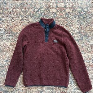 Abercrombie & Fitch Maroon Zip Up Sweater